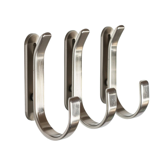 Herour Heavy Duty Self-Adhesive Wall Hooks - Waterproof Stainless Steel J-Hooks for Kitchen & Bathroom