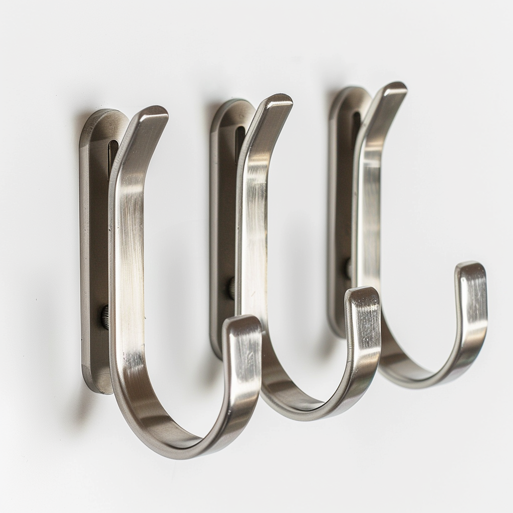 Herour Heavy Duty Self-Adhesive Wall Hooks - Waterproof Stainless Steel J-Hooks for Kitchen & Bathroom